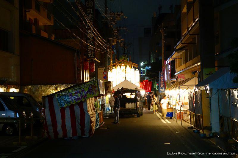 ready to open the stall at Gion matsuri